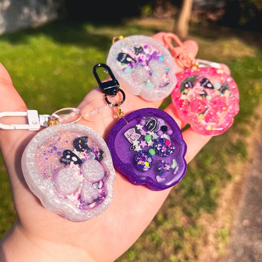 Halloween Resin Shaker Keychains